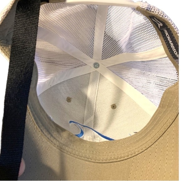 RICHARDSON, Trucker Surf Style Hat Leash Hat, Tan & White, OS - Picture 3 of 3